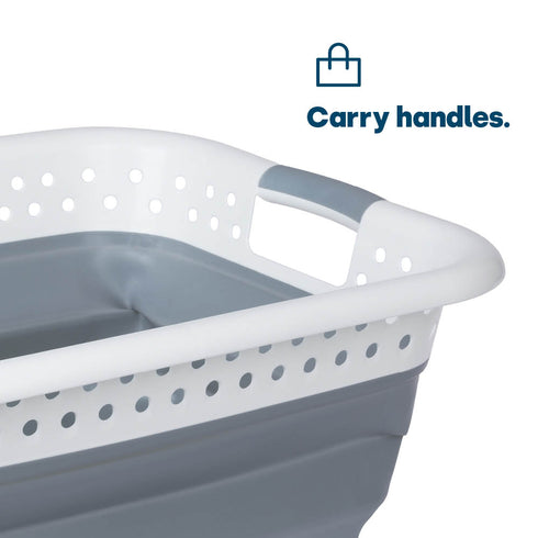 Foldaway Laundry Basket- Grey